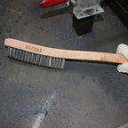 MAXMAN Wire Brush, 14" Stainless Steel Bristle, Heavy Duty Rust Remover