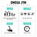 JYM Supplement Science Omega JYM Fish Oil 2800mg, High Potency Omega 3, EPA, DHA, DPA for Brain, Heart, & Joint Support 120 Soft Gels