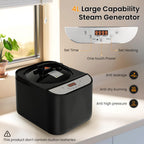 PEEKO Larger Sauna Steamer 4L, 1500W Steam Generator,Steamer Pot with Remote Control, Steam Cup, Timer, 16 Levels, 7.7”x 12.5”x9.1”，