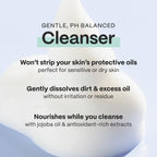 Mad Hippie Cream Cleanser – Gentle Formula with Hyaluronic Acid, Jojoba Oil & Green Tea, Skin Barrier Protection, 4 Oz Ea