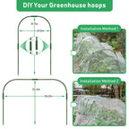 Garden Mesh Netting Kit, 10 * 30FT Ultra Fine Plant Netting Covers with 6 Pcs Garden Hoops & 18 Clips, Row Cover Net Protection for Tree Fruit Barrier Vegetable Fruits Flowers Shrubs Plant Covers Net