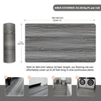 auxua Wood Grain Peel and Stick Floor Tiles – 11.8” Width, Full Roll Length of 394" – Versatile Design for Any Space, Grey Self Adhesive Vinyl Flooring, Waterproof and Non-Slip Features