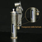 SCGHBK Kerosene Trench Lighter Vintage Metal Portable Refillable Lighter Bronze