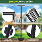 Edger Lawn Tool, Sharp Saw-Tooth Half Moon Hand Lawn Edging Tool for Landscaping, 49" Adjustable Long Handle Manual Edgers with T-Grip for Sidewalk Flower Bed Yard Garden Border Cable Burying