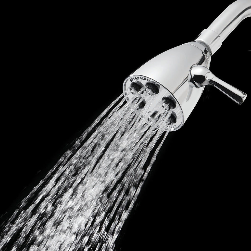 Speakman S-2252 Signature Icon Anystream Adjustable High Pressure Shower Head-2.5 GPM Solid Brass Replacement Bathroom Showerhead, Polished Chrome Finish