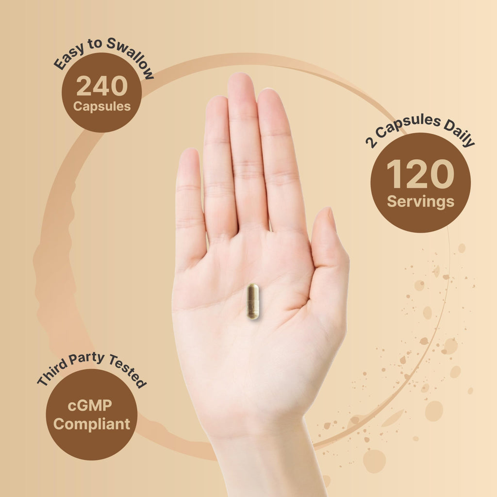 NatureBell Ashwagandha Root with Black Pepper Extract - 240 Capsules - High Strength Adaptogen for Calmness, Relaxation & Immune Support*