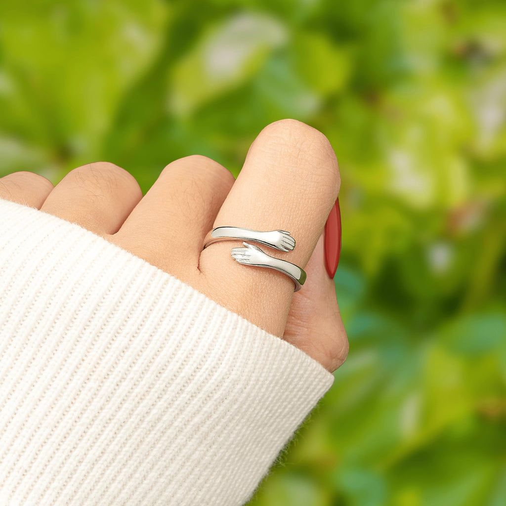 To My Daughter Hug Ring by Hope Rings – Inspirational 304 Stainless Steel Jewelry with “Always With You” Message – Adjustable Ring for Women – Tarnish Free Jewelry Gift for Her – Birthday Gift for Her