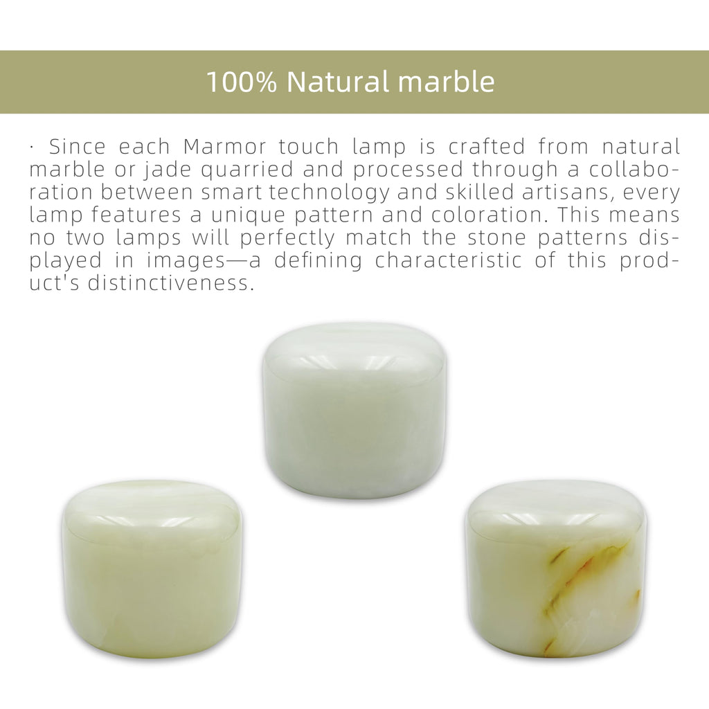 Marble Lamp Night Light Touch Bedside Table Lamp for Bedroom,Type-C Rechargeable Small Desk Bedside Small Lamps,Eye Caring Dimmable LED Ambient lamp (Eastern Jade Glow)