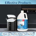 Ice Machine Cleaner Maker Descaler - Nickel Safe Descaler, Ice Maker Cleaner Compatible with Whirlpool, Scotsman, KitchenAid, Affresh, Hoshizaki, GE Opal Cleaning Kit, (1Gallon, 33 Uses)