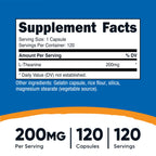 Nutricost L-Theanine 200mg, 120 Capsules, Double Strength - Non-GMO, Gluten Free