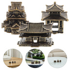 Amosfun 3pcs Mini Pagoda Sculpture Tiny Vintage Miniature Figurine for Zen Garden Micro Landscape Enhancements Aquariums Bookshelves Ornament 1.2"