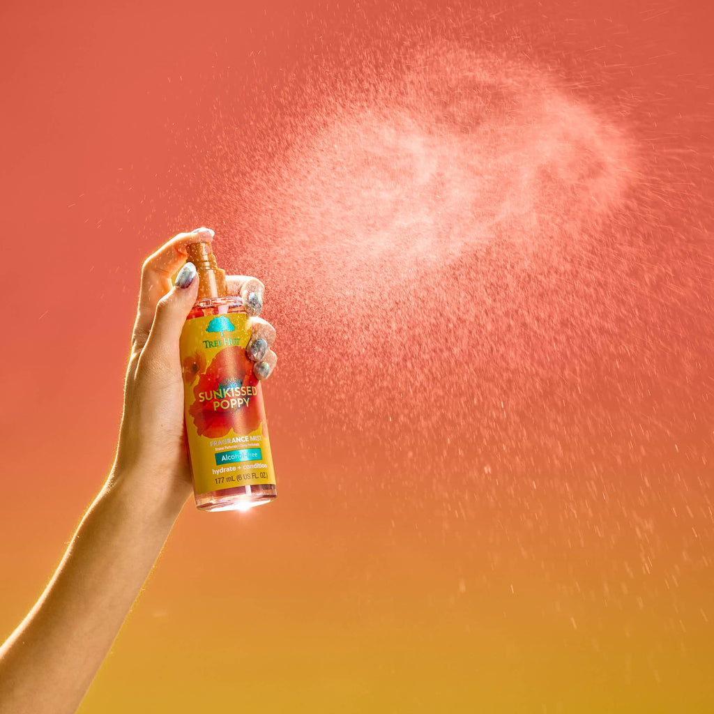Tree Hut Sunkissed Poppy Fragrance Mist, Spritz On for a Refreshed Feel or Layer with Your Favorite Scents, Versatile Body Spray, 6 fl oz.
