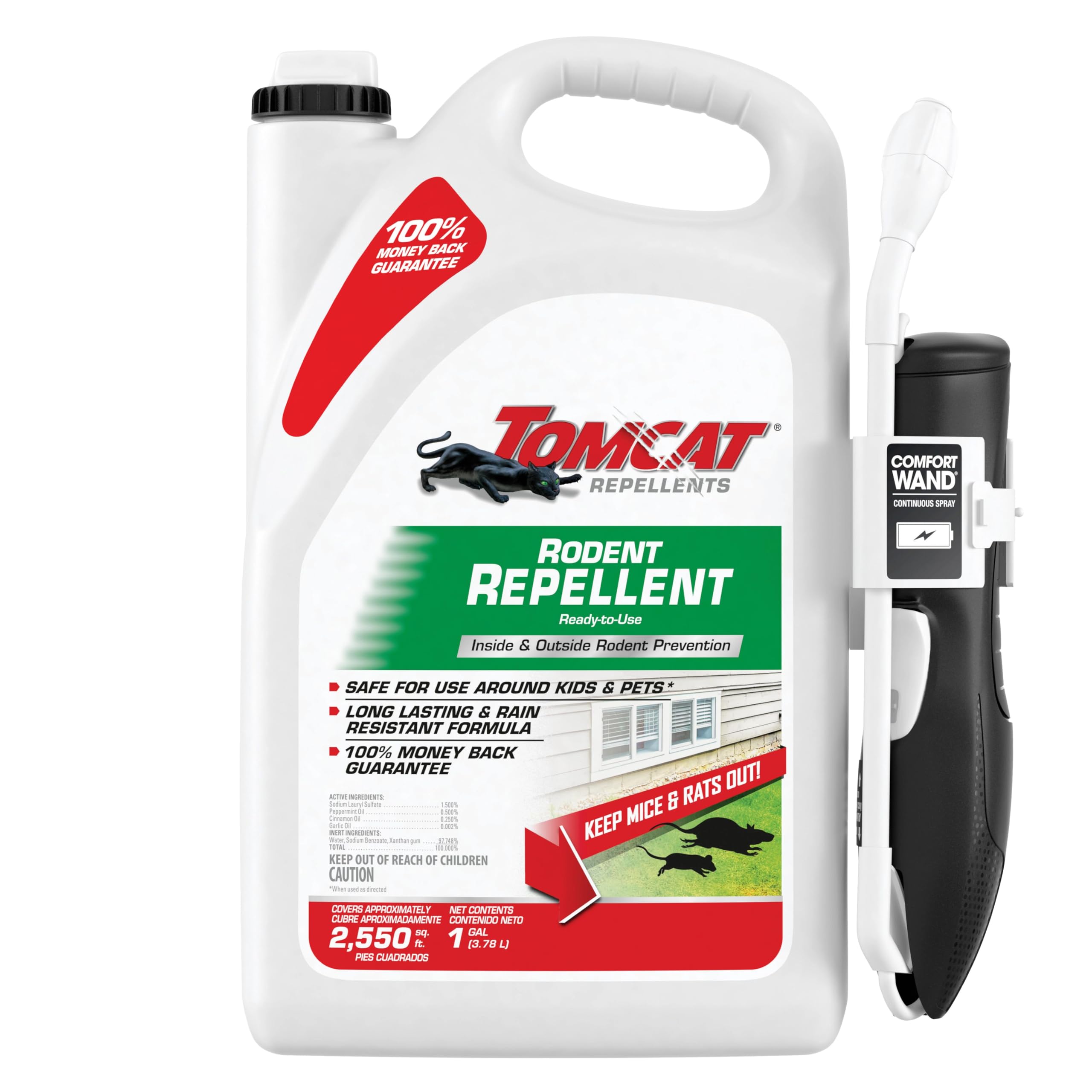 Tomcat Repellents Rodent Repellent Ready-to-Use with Comfort Wand, 1 gal.