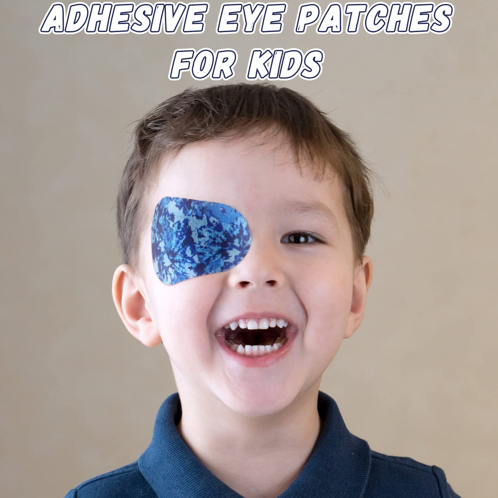 Toulite 90 Pcs Adhesive Eye Patches for Kids Boys Breathable Boy Eye Patch Bulk Cute Adhesive Bandages for Amblyopia Light Blocking Lazy Eyes Toddler Boys Girls, 9 Styles