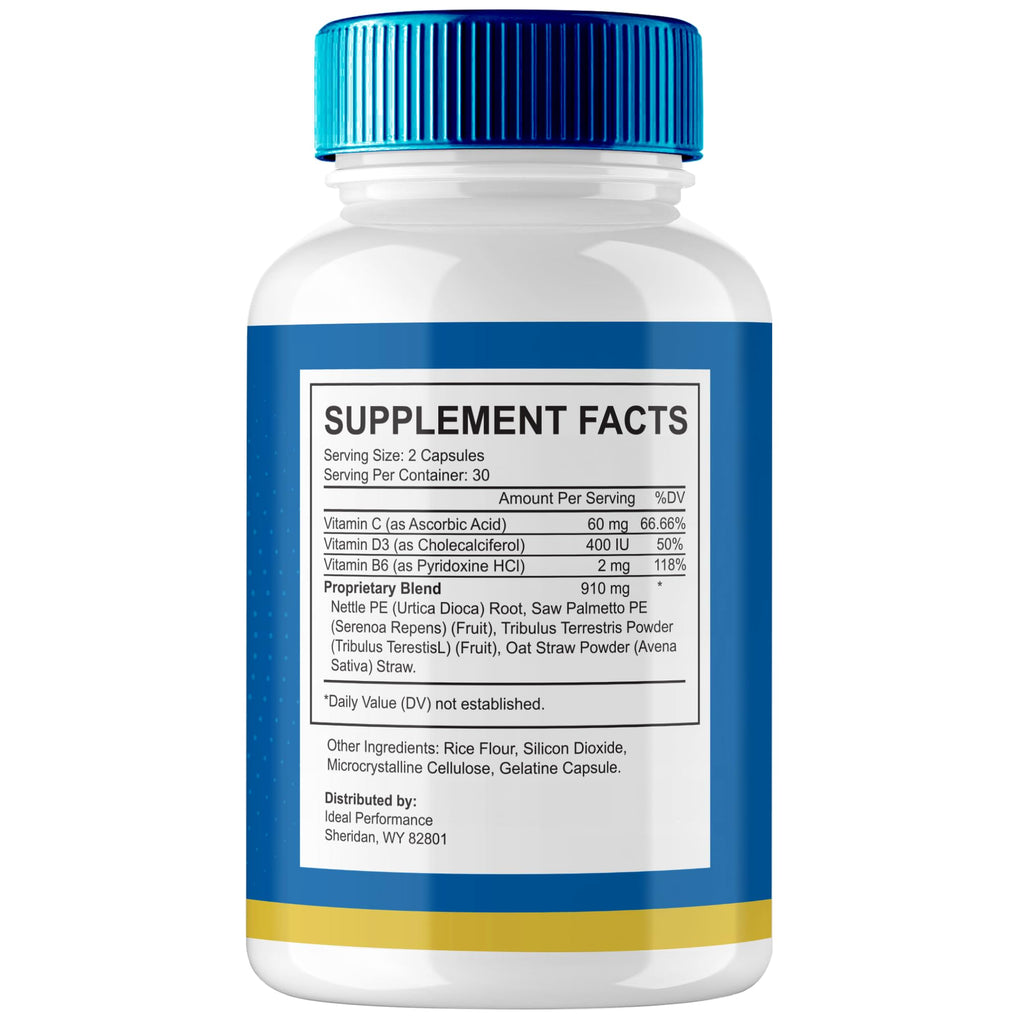 IDEAL PERFORMANCE Jertaris Capsules, Jertaris Prostate Health Supplement Pills - Extra Strength, Jertaris Supports Prostate Heath All Natural Formula, Jerta RIS Capsules, Jer Taris Reviews (2 Pack)