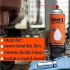 Kroil Aerokroil Penetrant - Rust Penetrating Lubricant - Corrosion Inhibitor Oil for Chains, Hinges & Stuck Metal Parts - Home & Industrial Use - Aerosol - 10 oz - 1 Pack (KS102)