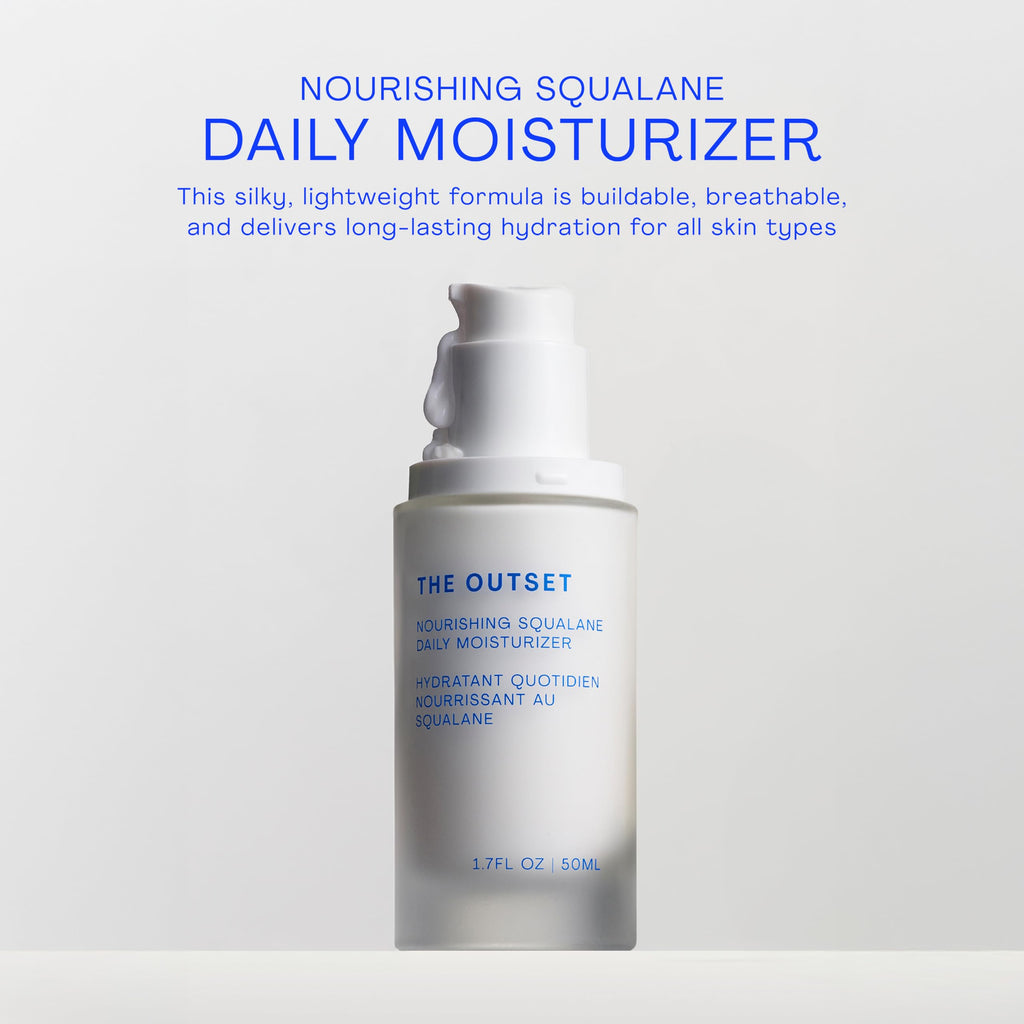 The Outset Squalane Daily Face Moisturizer, Hydrating Barrier Repair Face Cream, Non-Comedogenic, Fragrance-Free, Gluten Free Clean Vegan Facial Moisturizer for Sensitive & All Skin Types – 1.7 fl oz