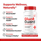 GlucoGuard Capsules - Official GlucoGuard Advanced Blood Support Formula, Natural GlucoGuard Pills Maximum Strength, GlucoGuard Health & Wellness Vitamin Supplement, 30 Capsules for 1 Month