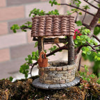 Top Collection Miniature Fairy Garden and Terrarium Fairy Wishing Well with Turning Crank Statue
