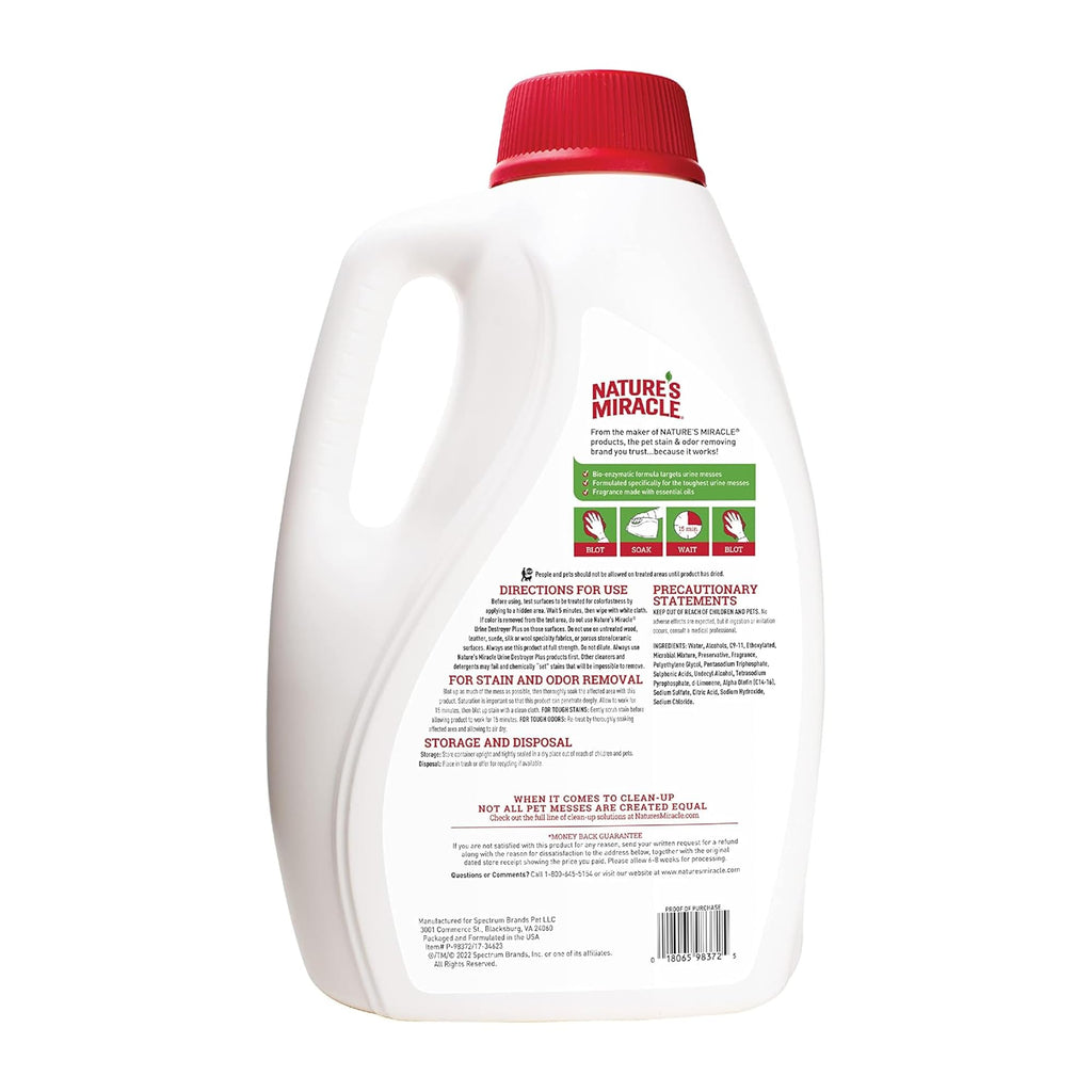Nature's Miracle Cat Urine Destroyer Plus, Enzymatic Cleaner, 1 gal