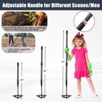 EUIJOIP Hoe Garden Tool, Hollow Hoe with 55-85 Inch Long Handle, Adjustable Manual Weeder Heavy Duty Garden Hoe for Weeding, Digging, Hoeing, Cutting and Loosing Soil