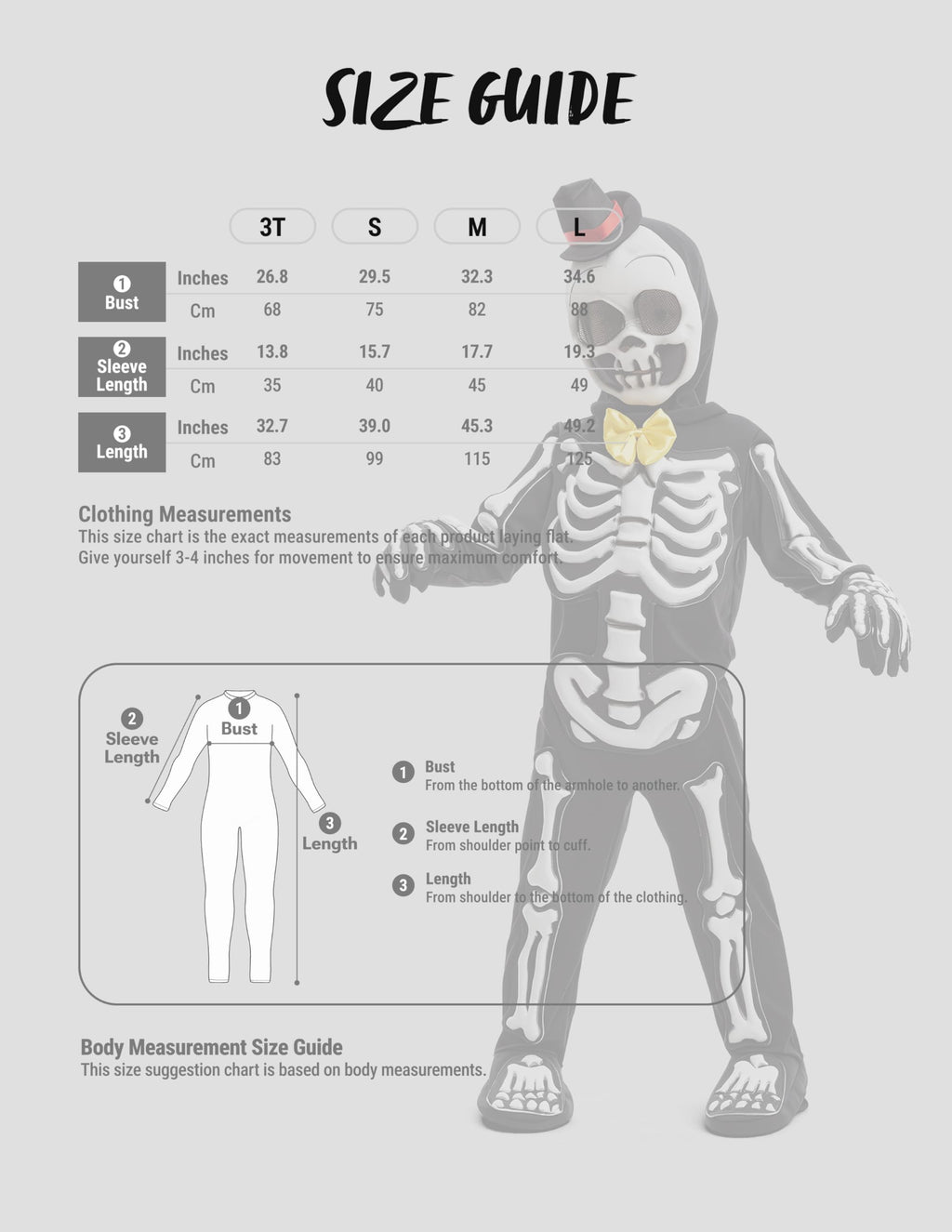 Spooktacular Creations Glows in the Dark Skeleton Costume for Boys, Halloween Skeleton Costume, Bone Jumpsuit for Kids