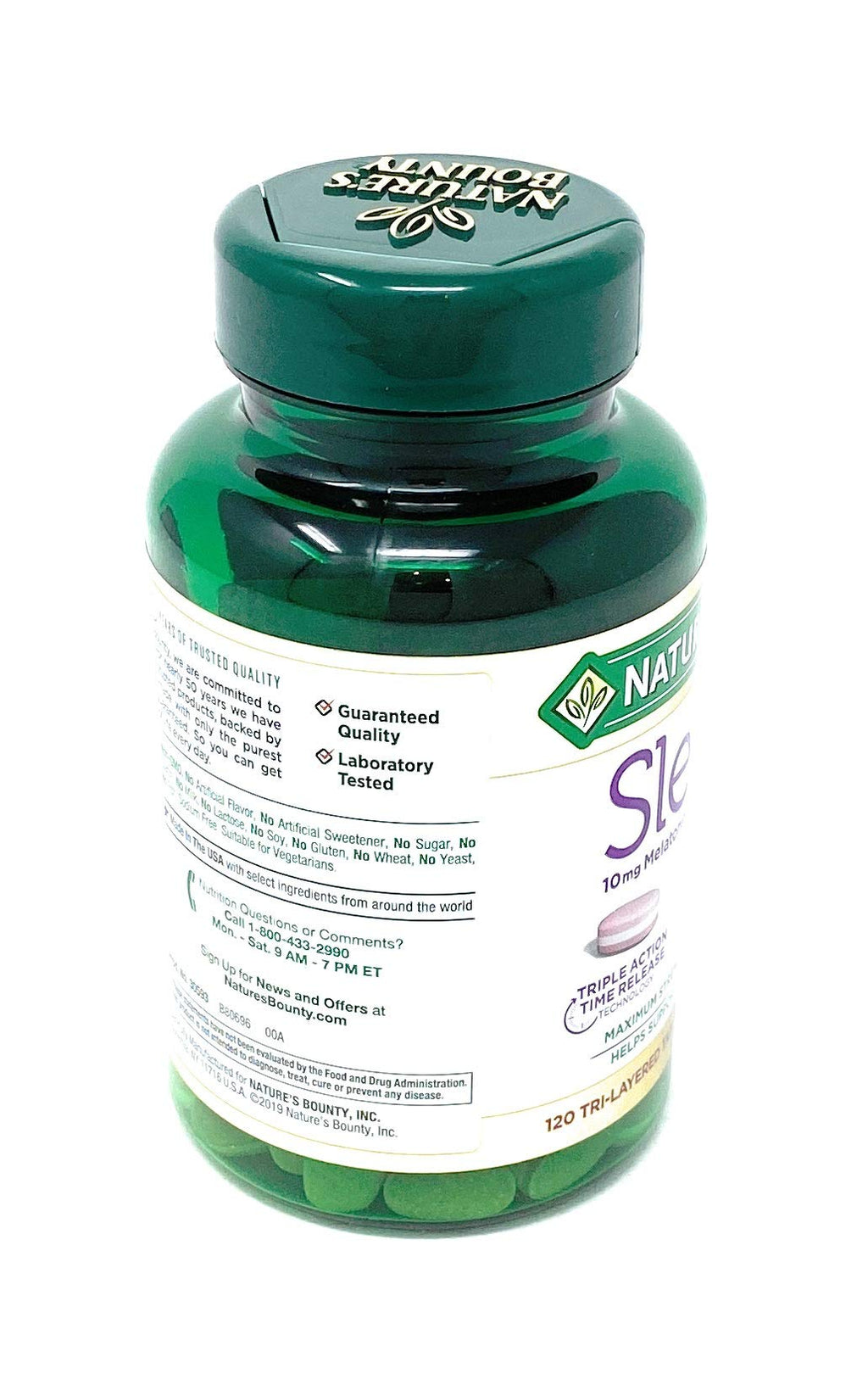 Nature's Bounty Sleep3 10mg. Melatonin, 120 Tablets