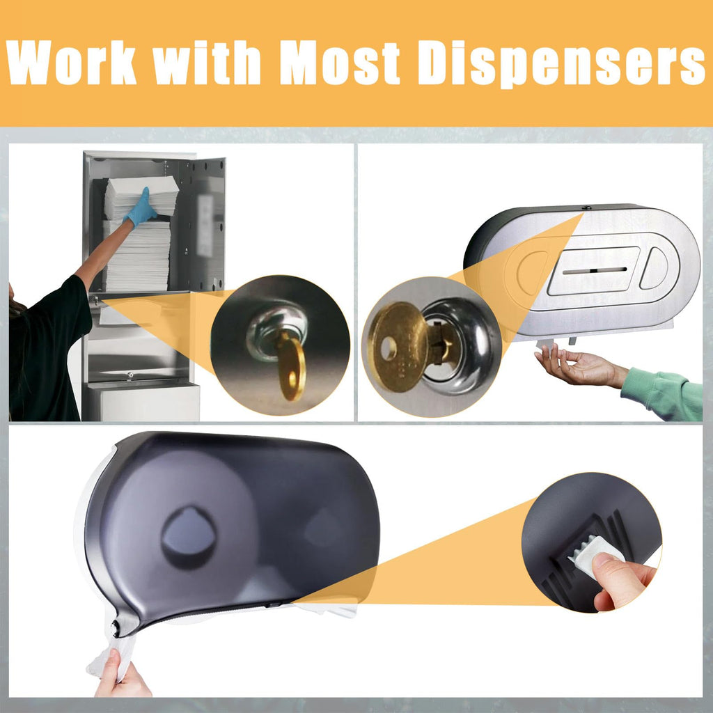 21 Pcs Dispenser Key Set for Waffle San Ja-mar Geo-rgia Pa-cific to-rk Kim-berly Cl-ark Bra-dley Paper Towel Toilet Paper Soap Dispensers Replacement Keys Cat 74 E114 Key