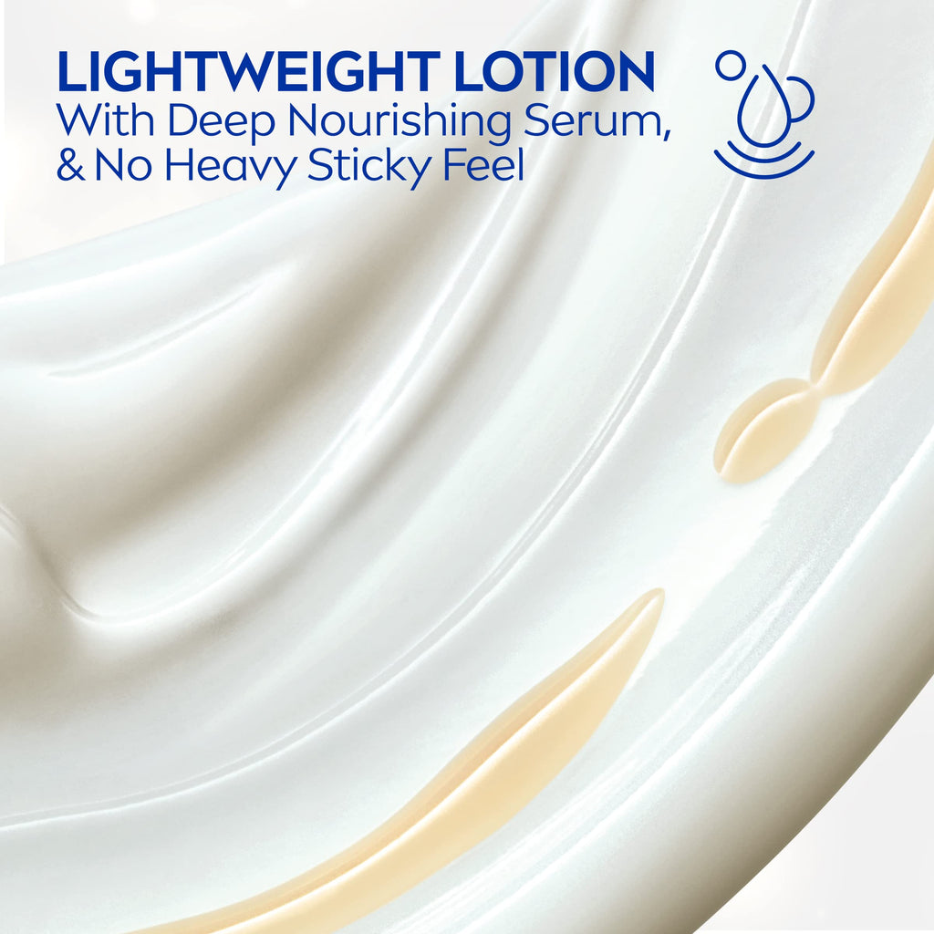 NIVEA Shea Nourish Body Lotion for Dry Skin with Hyaluronic Acid, Shea Butter and Deep Nourishing Serum, 48-Hour Body Moisturizer, 2.5 Fl Oz Bottle, Pack of 6