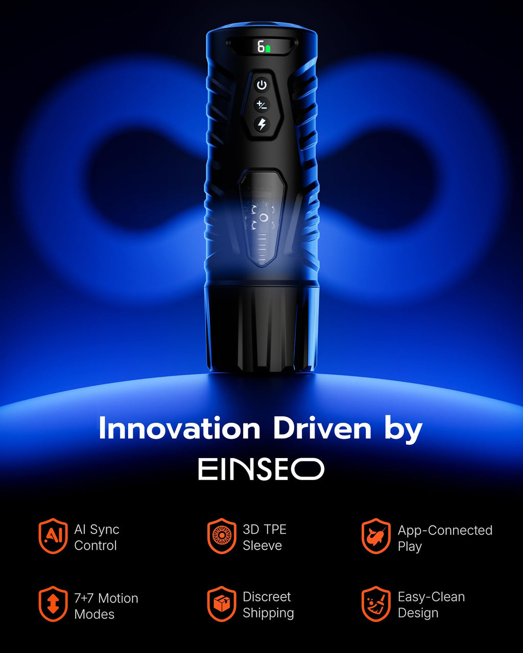 EINSEO Automatic Male Masturbator Sex Toys for Men AI Sync Pocket Pussy