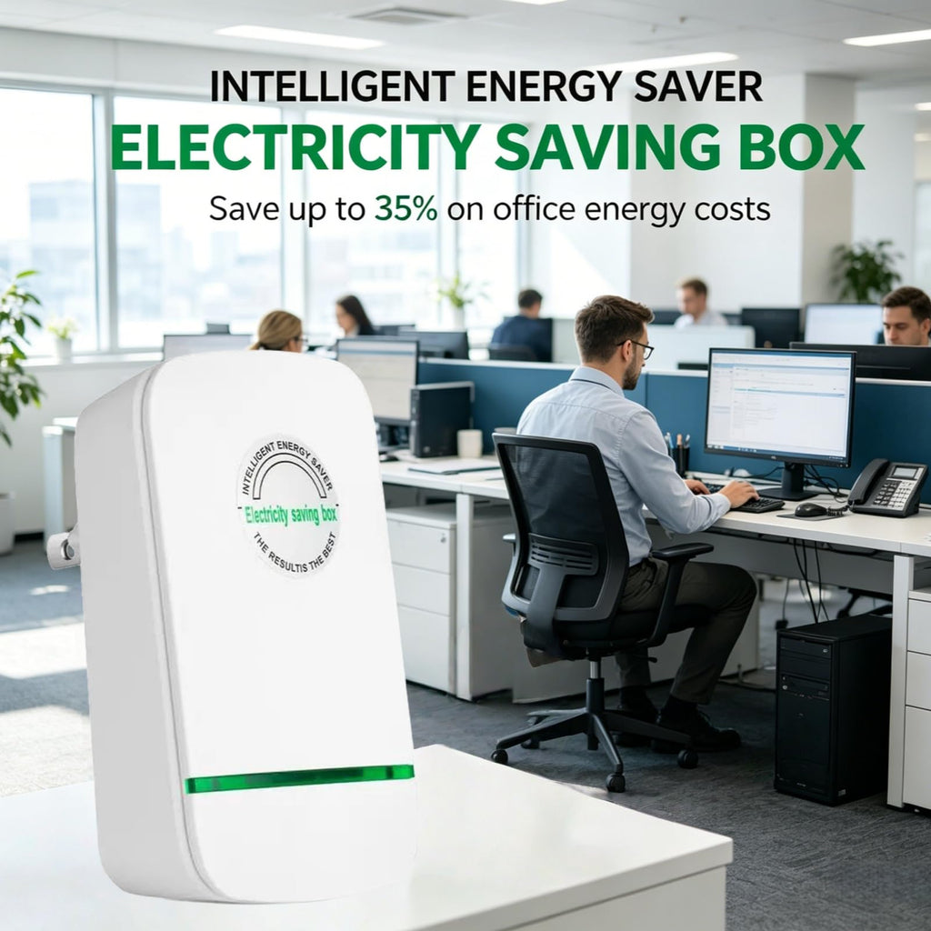 New Universal Energy-Saving Box, Reduce Electricity Bills, Plug-and-Play, Power Factor Corrector for Home and Office Use (2Pcs)