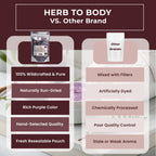 Herb To Body Purple Sea Moss – 4oz, Purple Sea Moss, Gold, 100% Wildcrafted from Saint Lucia Raw and Dried, Vegan Superfood with 90+ Minerals, Non-GMO