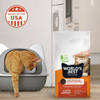 World's Best Cat Litter Low Tracking & Dust Control, Unscented, 32 lb Bag