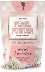 Pearl Powder Supplement for Skin Health - Anti-Aging, Antioxidant & Collagen Production - Healthy Eyes, Hair and Nails, Supports Immunity, Mood and Sleep - With Calcium and Amino Acids 60g 30 servings