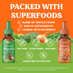Simply Nature's Pledge - Fruit and Vegetable Supplements - Liquid Drops - Made with Whole Food Superfoods, Packed Vitamins & Minerals - Soy Free - Made in The USA