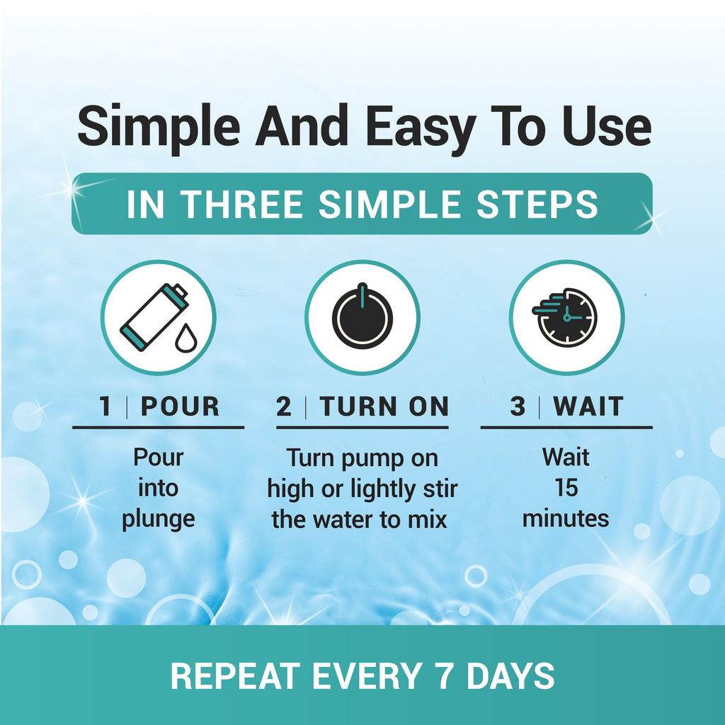 Bio Ouster 3in1 Weekly Cold Plunge Water Treatment - Cleaner, Clarifier, and Softener for Cold Plunge and Ice Bath - Water Stabilizer for Fresh, Crystal Clear Water - Made in USA (32oz)