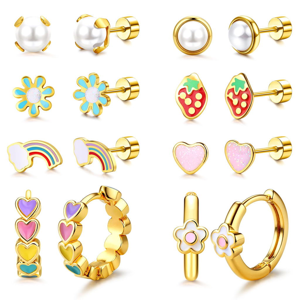 18K Gold Plated Hypoallergenic Earrings for Women 316 Surgical Steel