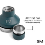 Simple Modern Cocktail Shaker Gift Set with Jigger Lid | Insulated Boston Martini Mixer Stainless Steel Christmas Gifts for Men Women | Compatible with Classic Tumbler Collection | Midnight Black