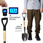 KOLEIYA Small Short Handle Shovel - 28 Inches Overall Length - Kids Metal Sand Shovel for Digging and Gardening - Metal + Wooden