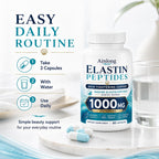 Ainlong Elastin Peptides 1000mg, Marine Elastin Peptide Skin Tightening Formula, 60 Count (1)