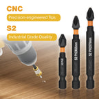 6 Pieces Strong Magnetic Screw Ring With 6 Pieces Ph2 Screwdriver Bit Set, 1/4 Inch/ 6.35 mm Universal Magnetic Screw Ring Bit for Hex Screwdriver and Power Bits