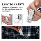 NexTool Micro Sailor Scissors S0, Mini Keychain Multitool with Serrated Scissors, 8-in-1 Lightweight EDC Tool for Travel, Outdoor, Everyday Carry, Cool Gadget for Men