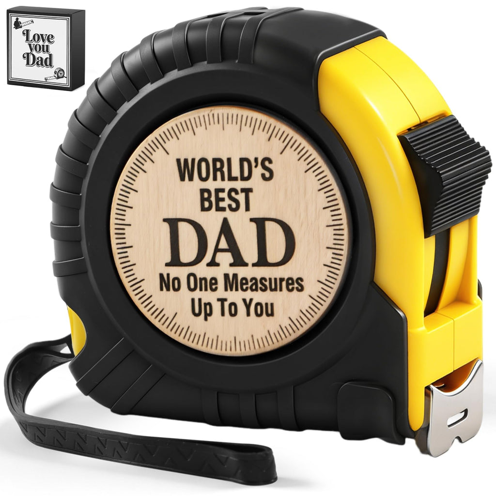 Fathers Day Gift for Dad from Daughter Son - Dad Husband Birthday Gifts, Gifts for Men New Daddy Father in Law, Best Dad Ever Gifts, First Father's Day Useful Stuff, Engraved 25 FT Tape Measure Tool