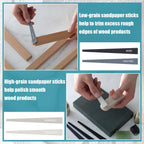 Honoson 20 Pcs Sanding Sticks Model, Low and High Grits, Groovy Style