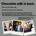 Magic Milk - New Zealand Grass-Fed Colostrum & Collagen | Supports Gut Health, Immunity, & Muscle Recovery | Bioactive Nutrients for Skin & Hair Health | Chocolate Milk Flavor | 20 Servings