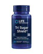 Life Extension Tri Sugar Shield®, Sorghum bran, White Mulberry, phloridzin Apple polyphenol, Three Botanical extracts Promote Healthy Glucose Metabolism, Gluten-Free, Non-GMO, Vegetarian, 60 Capsules