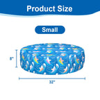 Ladadee Foldable Round Dog Swimming Pool Cover, for 32 "/63“/48” Collapsible Outdoor Tub, PVC Coating Waterproof and UV Protection, Leakproof Washable Kiddie Pet Small Paddling Bath Accessories