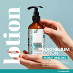 ArtNaturals Magnesium Oil Spray 12 oz + Body Massage Lotion Set 8oz for Feet & Sleep - Extra Strength Cream Ultra-Pure, Relief & Relaxation, Muscle Health Leg & Joint Care Topical Non Itch