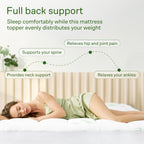 Niagara Sleep Solution Twin XL Ultra Soft Mattress Topper—Back Pain Relief