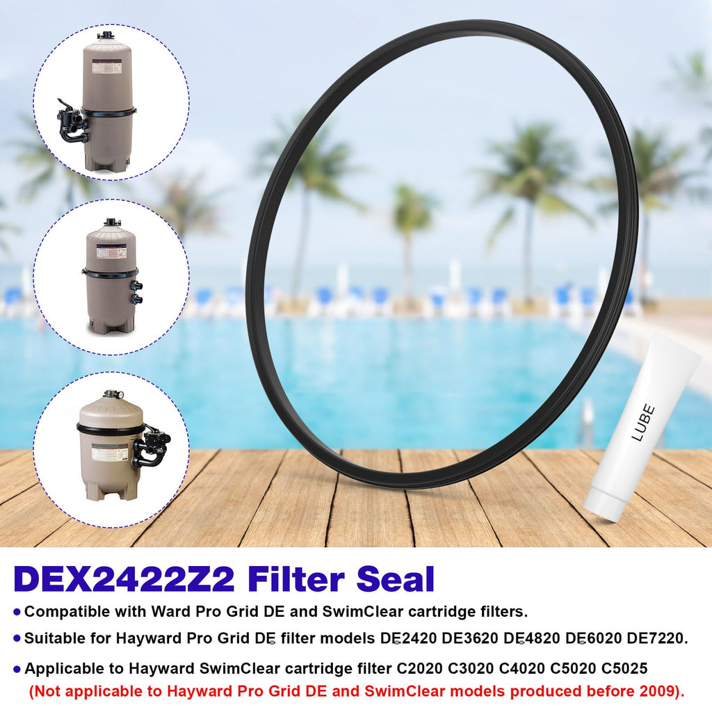 JIOTAR DEX2422Z2 Filter Seal O-Ring Gasket for C4030 C3030 C2030, Hayward Pool Pump Seal Kit Replacement DE4820 DE2420, Pool Filter Parts for Hayward Pro-Grid DE Swim Clear Cartridge Filter